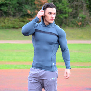 Kwench Crux Mens long sleeve Gym Yoga Workout Tshirt hoodie  Thumbnails-6