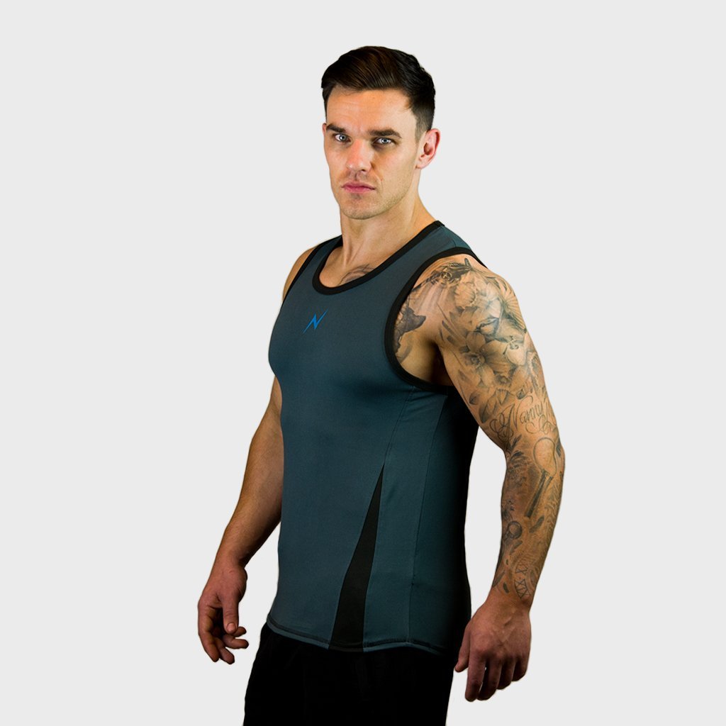 Kwench Mens Yoga and Gym Vest Tank Stringer Gladiator
