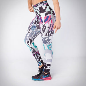 Kwench womens printed gym workout leggings  Thumbnails-1