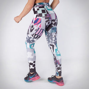 Kwench womens printed gym workout leggings  Thumbnails-2